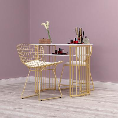 China 100CM Classic Manicure Table and Chair Set Double Seat Chair Nail Tables Wholesale for sale