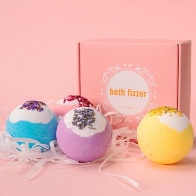 China Skin Care Hot Selling Gift Set Custom Packing Private Label Scented Bubble Organic Vegan Fizzy Bath Bombs for sale