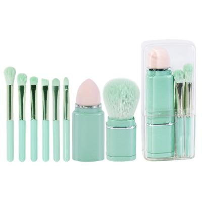 China Angular blush wholesale customized blue makeup 8pcs makeup brush nylon hair make up makeup brush cosmetic brushes for sale