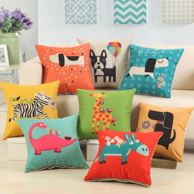 China Viable Wholesale Canvas Print Cartoon Cushion Cover, Print Cartoon Tile Canvas Cover for sale