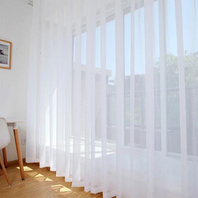 China Modern wholesale hot sale white sheer curtain from Amazon, sheer fabric for curtains, fabric for curtains sheer polyester for sale