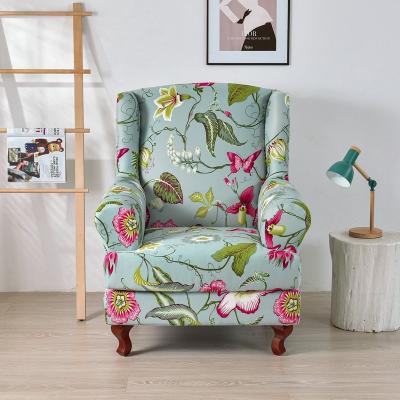 China Wholesale Stretch Slipcover Spandex Wing Back Sofa Cover Elastic Chair Cover for sale