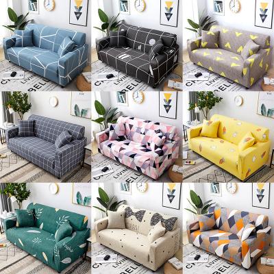 China Wholesale Stretch Cover Knit Sofa Cover Double-Seat Sofa Print Design Latest Covers, Spandex Magic Polyester/Spandex Stretch for sale