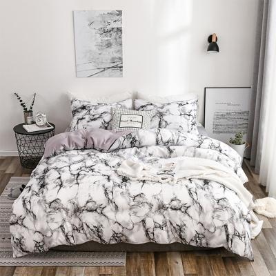 China Viable Bedding Set Duvet Cover Set Wholesale Marble Print , 100% Cotton 133x72 Polyester 3 pcs Modern Design Marble All-season Geometric for sale