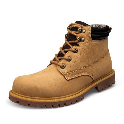 China Fashion\Comfortable\Durable\Breathable\Good Quality Genuine Leather Boots Lighted Waterproof Boots Brown High Top Running Shoe for sale