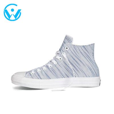 China Lace Up Lines High Cut Lovers Casual Canvas Fashion Shoes for sale