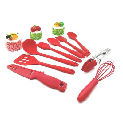 China Sustainable Silicone Kitchen Utensil Set, Including Spatulas Brush Beater, Non-Stick Cooking Tools for sale