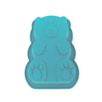 China Funny Pan Bear Shape 3D Bun/Cake/Chocolate/Jelly/Ice Silicone Mold Lovely Viable Cute Kitchen for sale