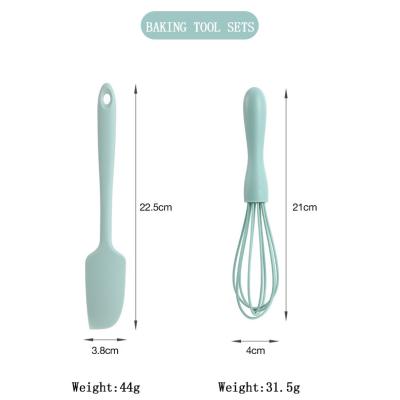 China 2 and 3 PCS Disposable Silicone Kitchen Utensils Set Kitchen Tool Spatula Beater Brush for Cooking for sale