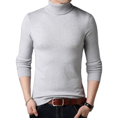 China Luxury Turtle Neck Men's Solid Color Winter Breathable Crocheted Standard Turtleneck Sweater for sale