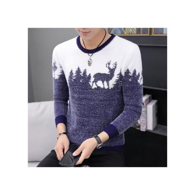 China Breathable Comfortable Standard Winter Crocheted Loose Pullover Plus Size Crewneck Mens Sweater for sale