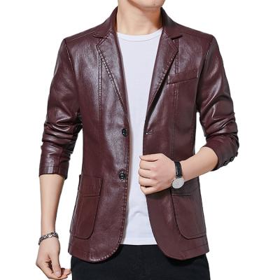 China Winter Handsome QUICK DRY Windproof Fabric PU Thin Biker Leather Trim Mens Formal Vest For Men for sale