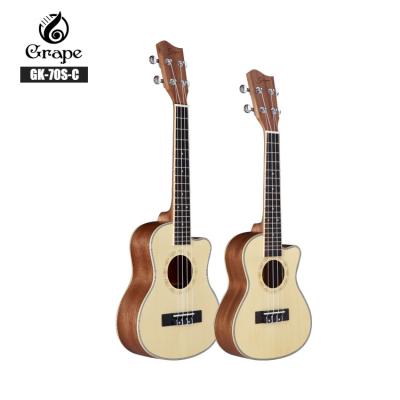 China Wholesale concert cut solid tenor ukulele ukulele cut series for sale