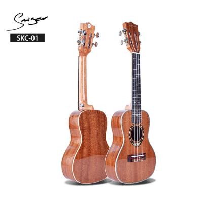 China High Gloss Finish 21 Electronic Ukulele Soprano 4 String Guitar Ukulele With Ukulele Case for sale