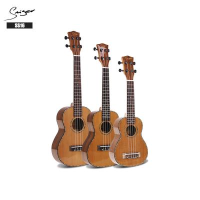 China High quality solid top ukulele 21 24 26 inch size solid luster koa flawless ukelele for Amazon hot sale for sale