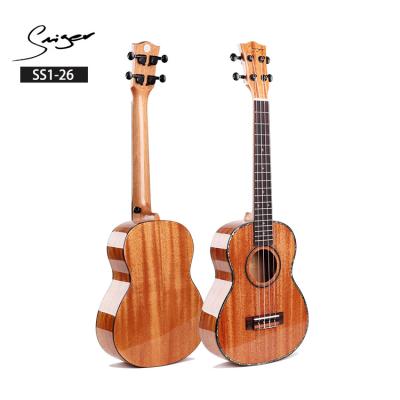 China High Gloss Finish Ukulele Ukulele Chinese Solid Mahogany Tenor for sale