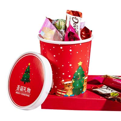 China Recyclable Custom Festival Gift Wrapping Tube Christmas Factory Box Round Cylinder Gift Paper Tube for sale