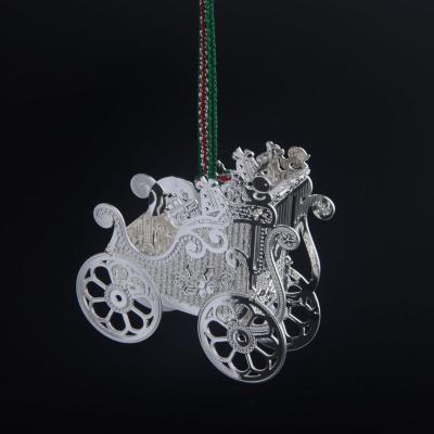 China Wholesale Hanging Christmas Ornaments Gifts Decoration Christmas Tree Silk Screen Printing Custom Pendant Stainless/Brass Car for sale