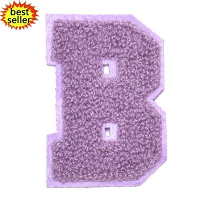 China Sustainable Wholesale Free Shipping Custom Made Embroidery Chenille Patches Letters No Minimum for sale