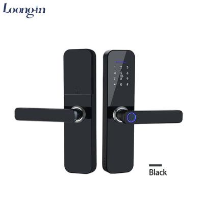 China Aluminum Alloy Hot Sale TTlock/Tuya Lock Digital Fingerprint Smart Door Lock for Hotel/Apartment/Home/School/Door/Shop/Office for sale