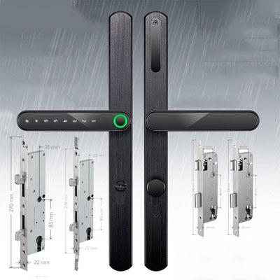 China Aluminum Alloy Waterproof App Door Lock Tuya/Ttlock WIFI Smart Biometric Fingerprint Door For Sliding Door for sale