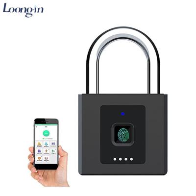 China Factory Direct Commercial Zinc Alloy Fingerprint Waterproof Smart Padlock with Ble/APP for Warehouse/Truck/Garage/Yard for sale