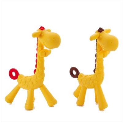 China 2022 Soft Toy Baby Giraffe Teether 2022 Bpa Food Grade Toddler Baby Silicone Teether Toys for sale