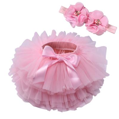 China 2022 Anti-wrinkle INS 2022 Latest Baby Trending Baby Chiffon Tutu Princess Dress Cotton Shorts Ballerina Fluffy Skirts Set W for sale