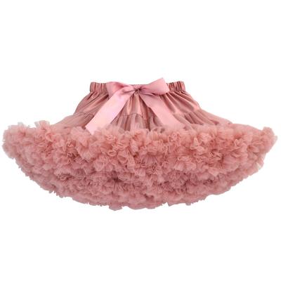 China Anti-Wrinkle Hot-selling Children's Mesh Tutu Short Skirts 0-9 Years Birthday Tulle Fluffy Pink Princess Baby Skirt Dress for sale