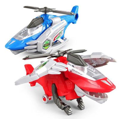 China RC Model Led Music Deformation Electric Airplane Toy High Quality Plastic Mini Remote Control Airplane For Children for sale