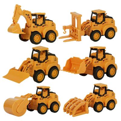 China Friction Toy Low Price Custom Kids Back Boy Simulation Traction Vehicle Mechanic Car Inertial Plastic Building Model Toy for sale