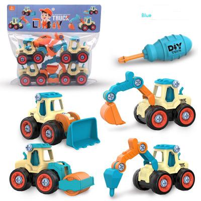 China Friction Toy Children's Disassembly and Assembly Construction Vehicle Plastic Toy Car Educational Set for sale