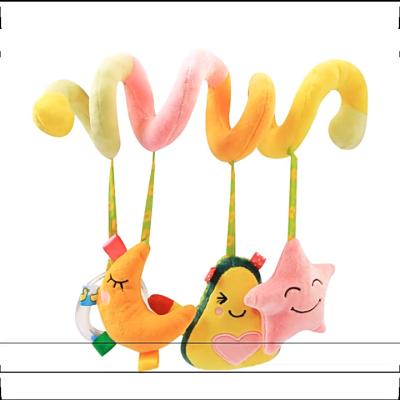 China Baby Crib Plush Soft Hanging Fruit Rattles Crib Bell Rattle Soothing Toy Baby Rattles for sale