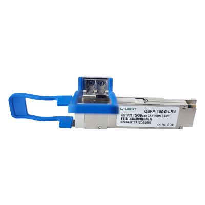 China Compatible FTTH FTTB FTTX Network QSFP-100G-LR4-S 100GBASE-LR4 QSFP28 1310nm 10km DOM Transceiver OEM for sale