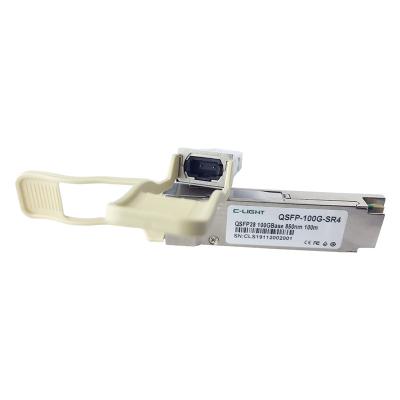 China Compatible FTTH FTTB FTTX Network CFP-100G-SR10 Transceiver QSFP28 C-light (MMF, 850nm, 100m, MPO, DOM) for sale