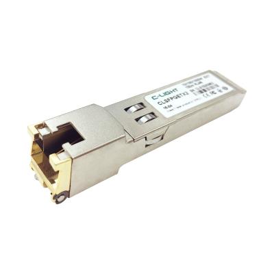 China FTTX 1000base SFP Copper RJ45, CAT5,100m SFP-1G-T CLSFP1GETX for sale