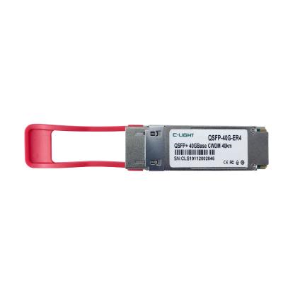 China FTTx Solutions C-LIGHT CLQSFP40GER 40GBASE QSFP+ ER4 LC 30KM SMF DOM Transceiver Modules Fiber Optic Cable Ethernet OTU3 for sale