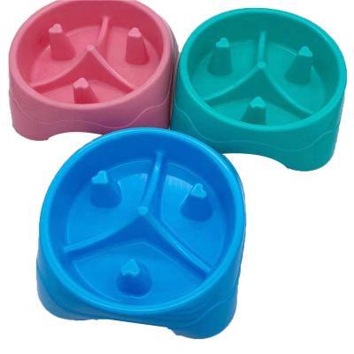 China Auto Custom Color Logo Printing Anti-slip Dog Bowl Anti-stall Slow Feeding Bowl Plastic for sale