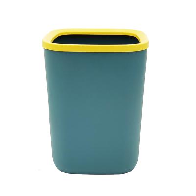 China Hotel Sustainable Kitchen Office Household 15L Rectangular Plastic Modern Garbage Trash Bin for sale