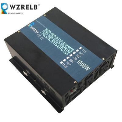 China 1000w 1KW 24V DC to AC 110V Single Phase Pure Sine Wave Inverter with LED Display 350*250*90mm for sale