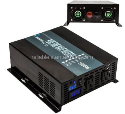 China 12v 24v 48v dc to 110v 220v ac sine wave inverter pure solar power 1000w 255*205*90MM for sale