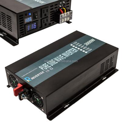 China WZRELB 2000w Pure Sine Wave Power Inverter 12v 24v 48v DC to 120v 220v 240v AC Converter 360*205*90mm for sale