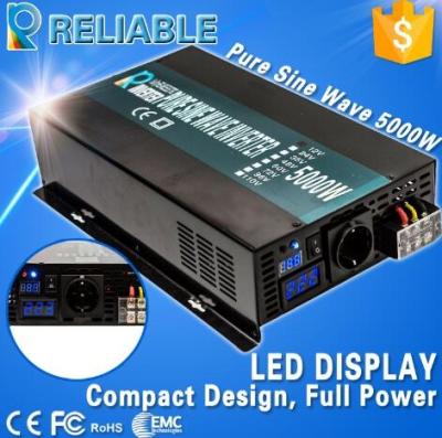 China CE EMC approved 24v 220v 5000w off grid pure sine wave inversor 460*207*93mm for sale