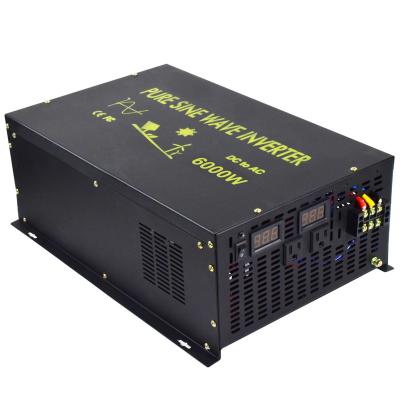 China WZRELB 6000w 6kw 12v dc to ac 120v off grid pure sine wave power inverter for solar power system 550*380*135MM for sale