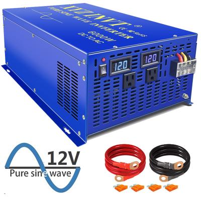 China WZRELB 6000 watt power converter pure sine wave inverter 12v 24v 36v 48v dc to ac factory 100v 110v 120v 220v 230v 240v sell 19.3*10.5*6.4 in for sale