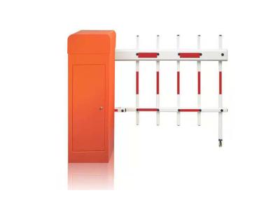 China Orange Remote Control Car Parking Barrier , Car Park Gate Barriers With Fence Arm for sale