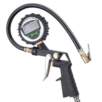 China Aluminum Air Tire Inflating Gun With Digital Air Pressure Gauge Black Color TG-3B for sale