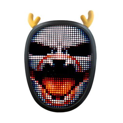 China 8 Hours Halloween Scary EL Wire Mask Led Mask Light Up Mask For Halloween Christmas Crystal Spiked for sale