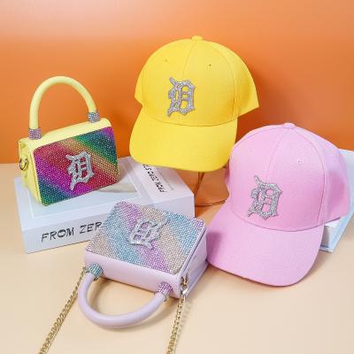 China Custom Vintage Tote Detroit Hand Bag Ladies Baseball Hat Sets Sequins for Women Purses and Handbags for sale