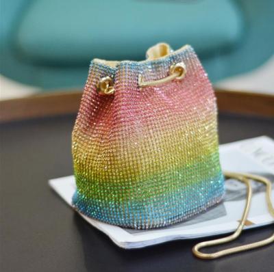 China Fashion Color Mesh Drill Women Shoulder Bag Ladies Messenger Bag Handbags Women Accept Custom Logo Handbag for sale